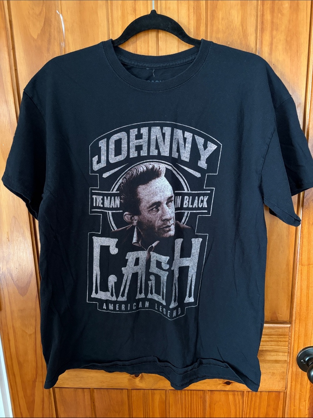 Johnny Cash Band Graphic Tee Black Large 100% cotton The Man in Black cotton